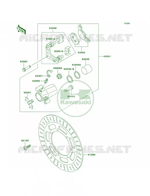 Front Brake Kawasaki MOTOS 800 2000 Vulcan 800  VN800-A6