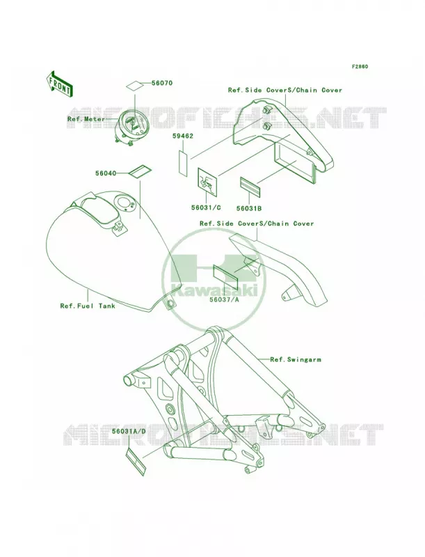 Labels Kawasaki MOTOS 800 2000 Vulcan 800 Classic  VN800-B5