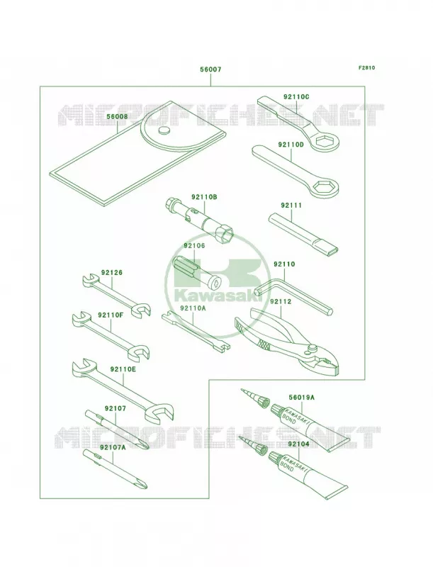 Owner's Tools Kawasaki MOTOS 800 2000 Vulcan 800 Classic  VN800-B5