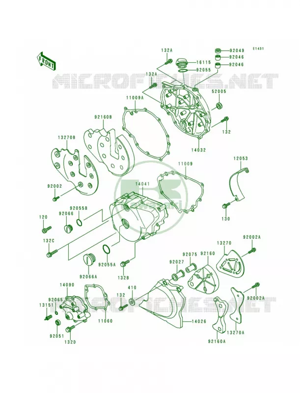 Engine Covers Kawasaki MOTOS 500 1999 Vulcan 500 LTD  EN500-C4
