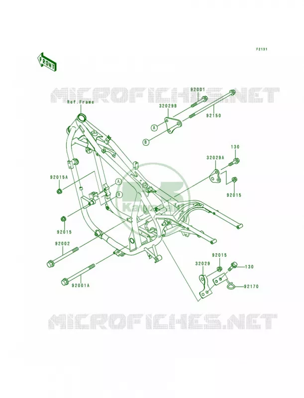 Frame Fittings Kawasaki MOTOS 500 1999 Vulcan 500 LTD  EN500-C4