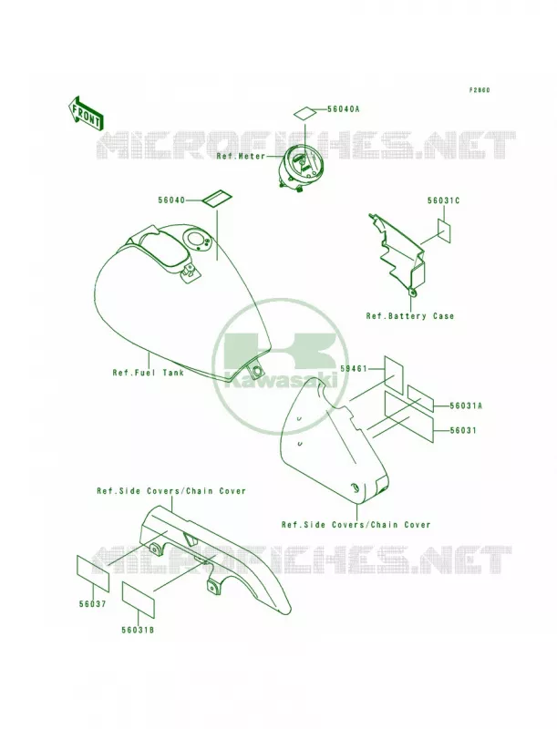 Labels Kawasaki MOTOS 500 1999 Vulcan 500 LTD  EN500-C4