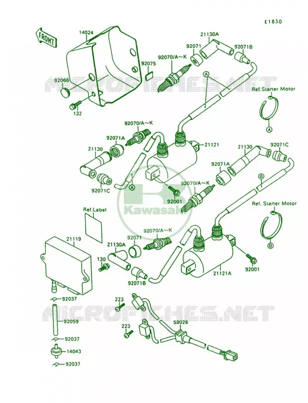 Ignition System Kawasaki MOTOS 1500 1999 Vulcan 1500  VN1500-A13