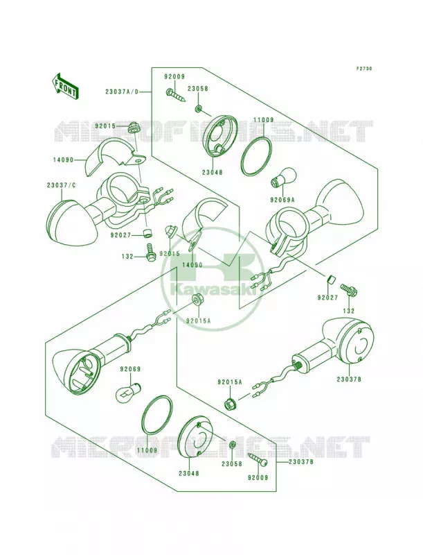 Turn Signals Kawasaki MOTOS 800 1999 Vulcan 800  VN800-A5