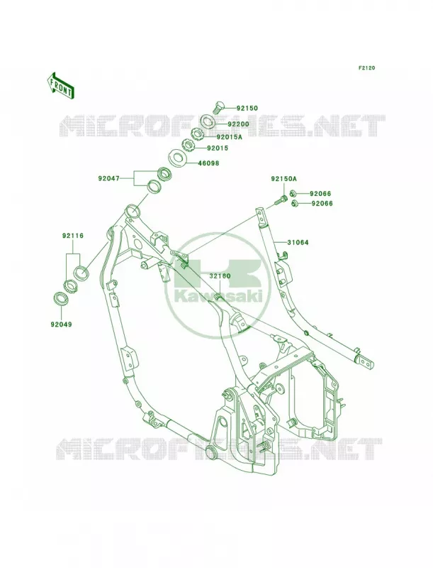 Frame Kawasaki MOTOS 800 1999 Vulcan 800 Drifter  VN800-C1