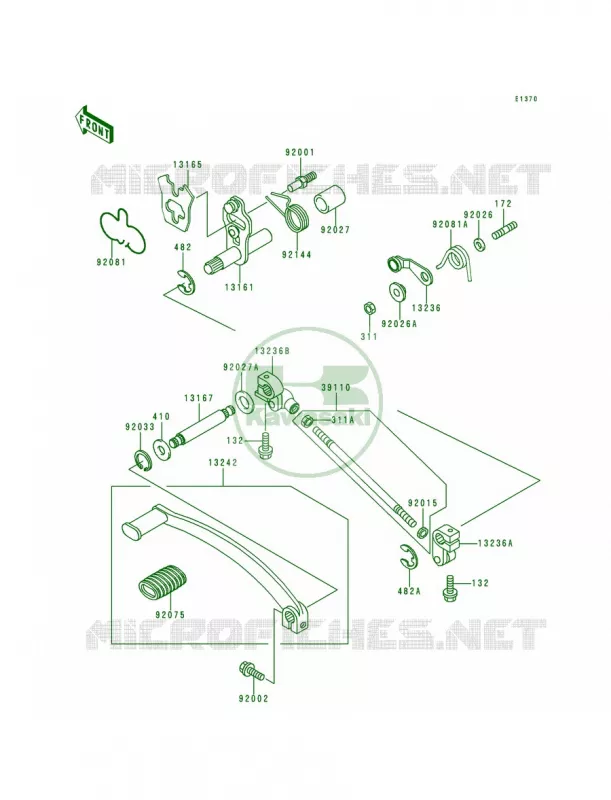 Gear Change Mechanism Kawasaki MOTOS 500 1998 Vulcan 500 LTD  EN500-C3