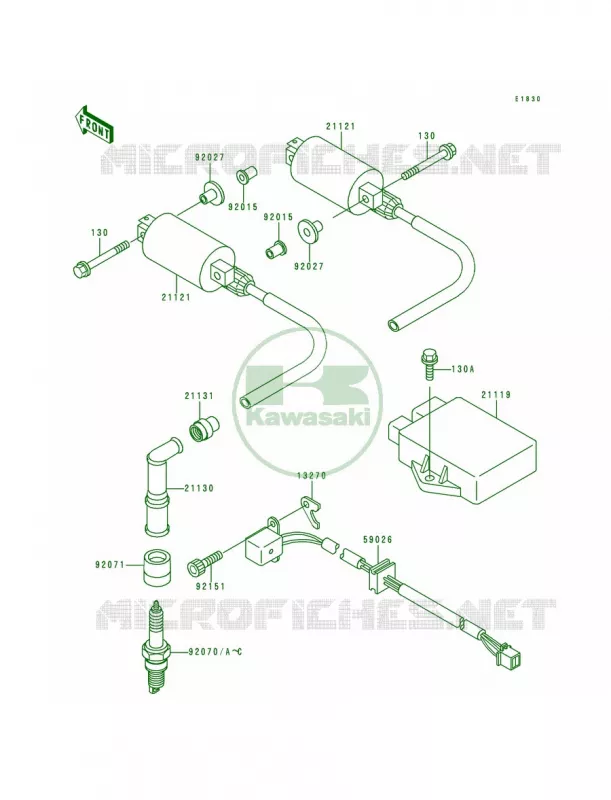 Ignition System Kawasaki MOTOS 500 1998 Vulcan 500 LTD  EN500-C3