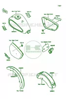 DecalsEbonyGrayVN1500 A13 pour Kawasaki Vulcan 1500