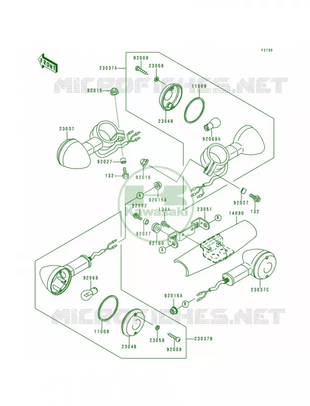 Turn Signals Kawasaki MOTOS 1500 1998 Vulcan 1500 Classic  VN1500-E1