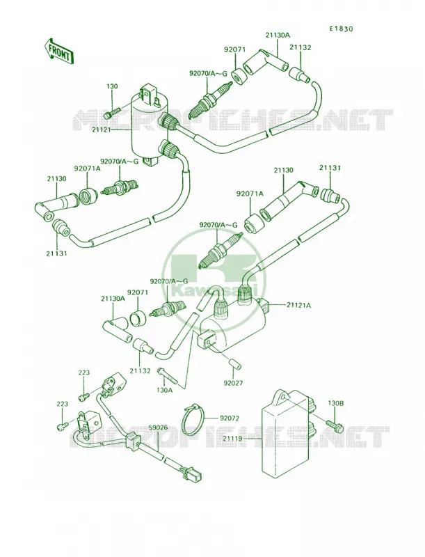 Ignition System Kawasaki MOTOS 750 1998 Vulcan 750  VN750-A14