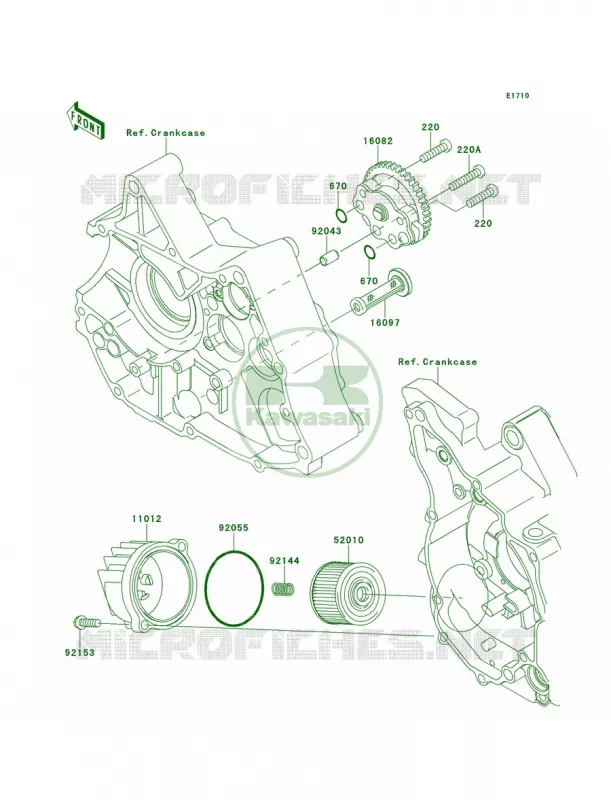 Oil Pump Kawasaki MOTOS 110 2014 KLX110  KLX110CEF