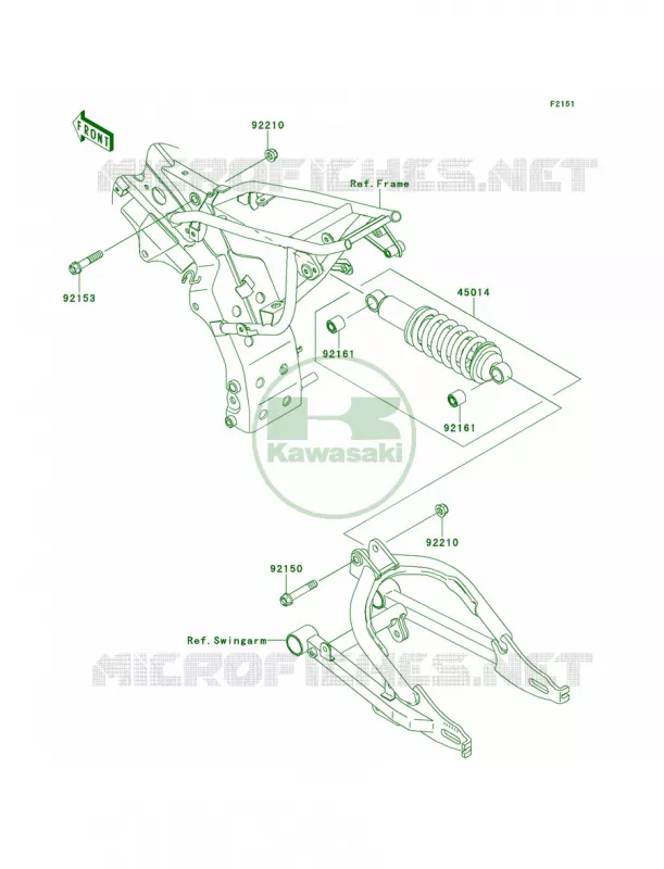 SuspensionShock Absorber Kawasaki MOTOS 110 2014 KLX110  KLX110CEF