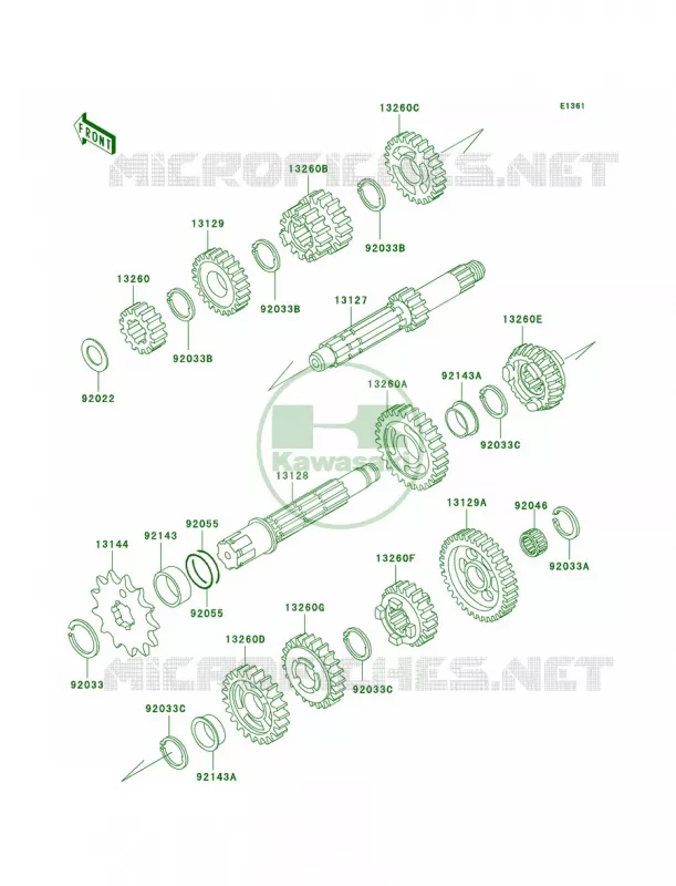 Transmission Kawasaki MOTOS 200 2004 KDX200  KDX200-H10