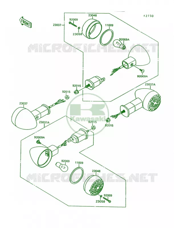 Turn Signals Kawasaki MOTOS 1500 1997 Vulcan 1500 L  VN1500-C4