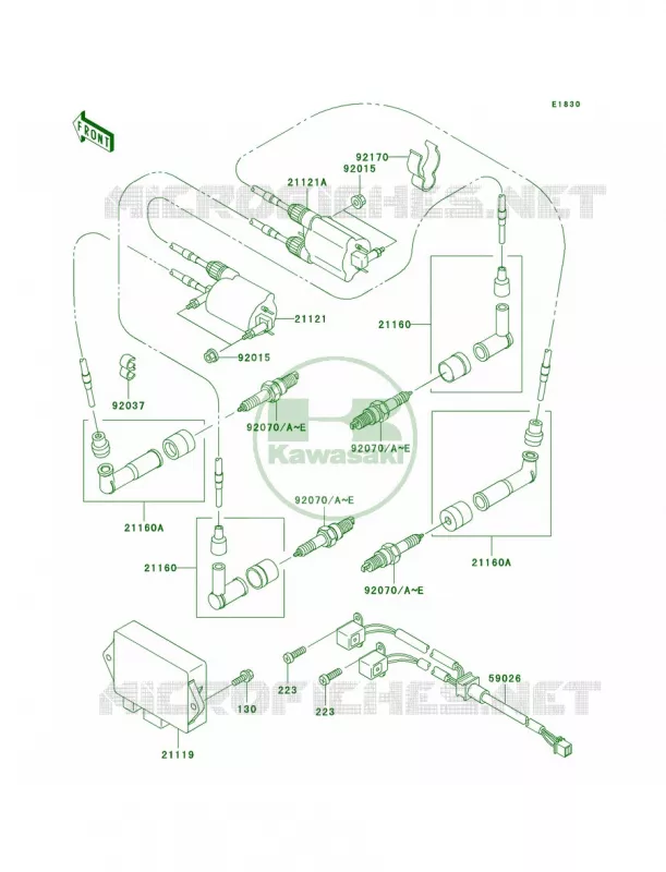 Ignition System Kawasaki MOTOS 1500 1997 Vulcan 1500 Classic  VN1500-D2