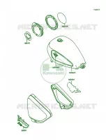 DecalsBronzeRed pour Kawasaki Vulcan 750