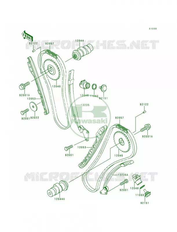CamshaftsTensioner Kawasaki MOTOS 800 1997 Vulcan 800  VN800-A3