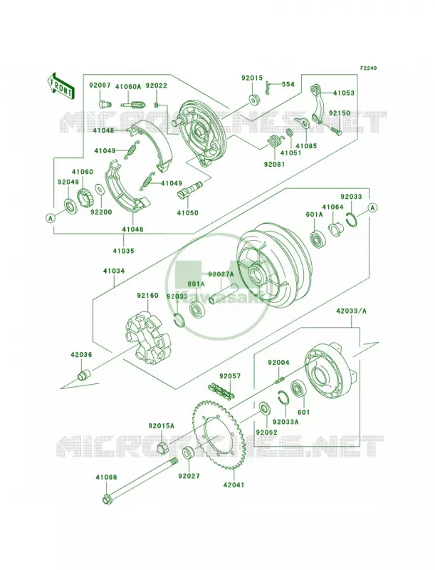Rear WheelChain Kawasaki MOTOS 800 1997 Vulcan 800 Classic  VN800-B2