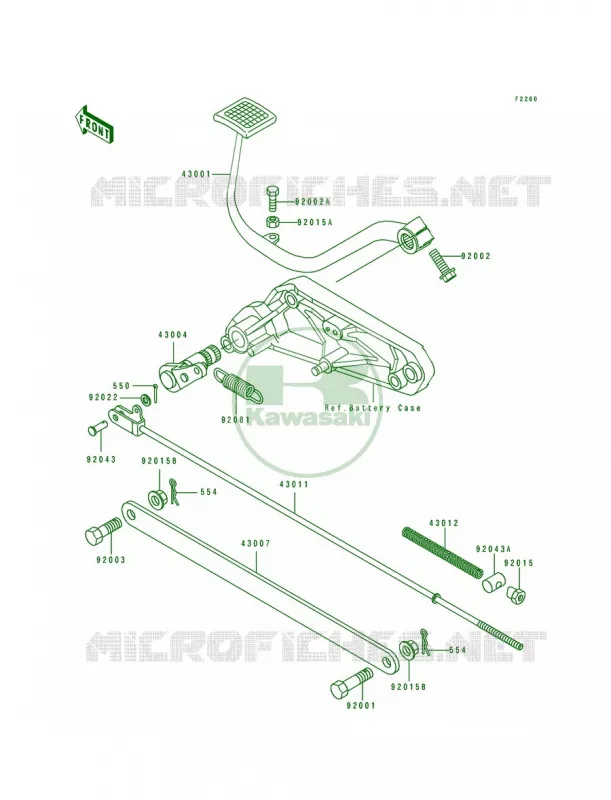 Brake PedalTorque Link Kawasaki MOTOS 600 1997 Eliminator 600  ZL600-B3
