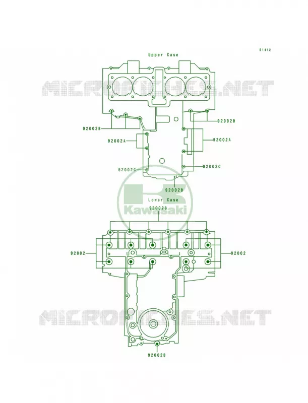 Crankcase Bolt Pattern Kawasaki MOTOS 600 1997 Eliminator 600  ZL600-B3