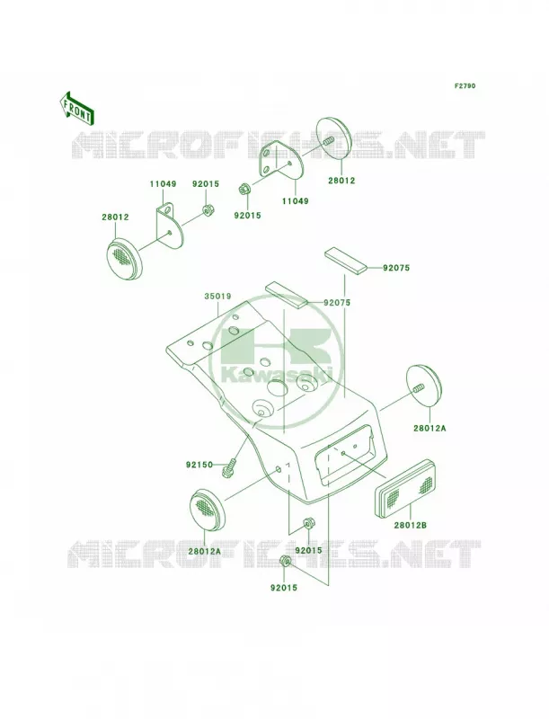 ReflectorsCN Kawasaki MOTOS 220 2004 KDX220R  KDX220-A11