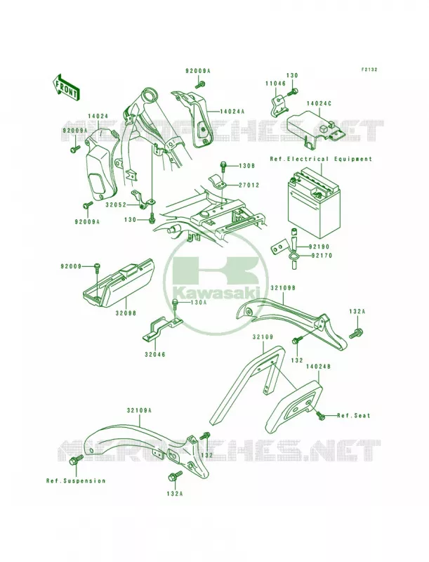 Battery Case Kawasaki MOTOS 500 1996 Vulcan 500  EN500-A7