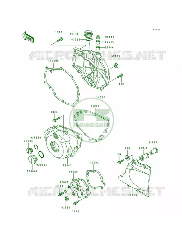 Engine Covers Kawasaki MOTOS 500 1996 Vulcan 500  EN500-A7
