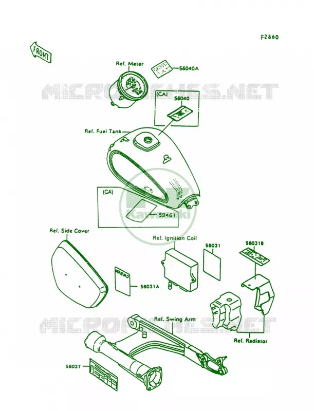 Labels Kawasaki MOTOS 1500 1996 Vulcan 1500  VN1500-A10