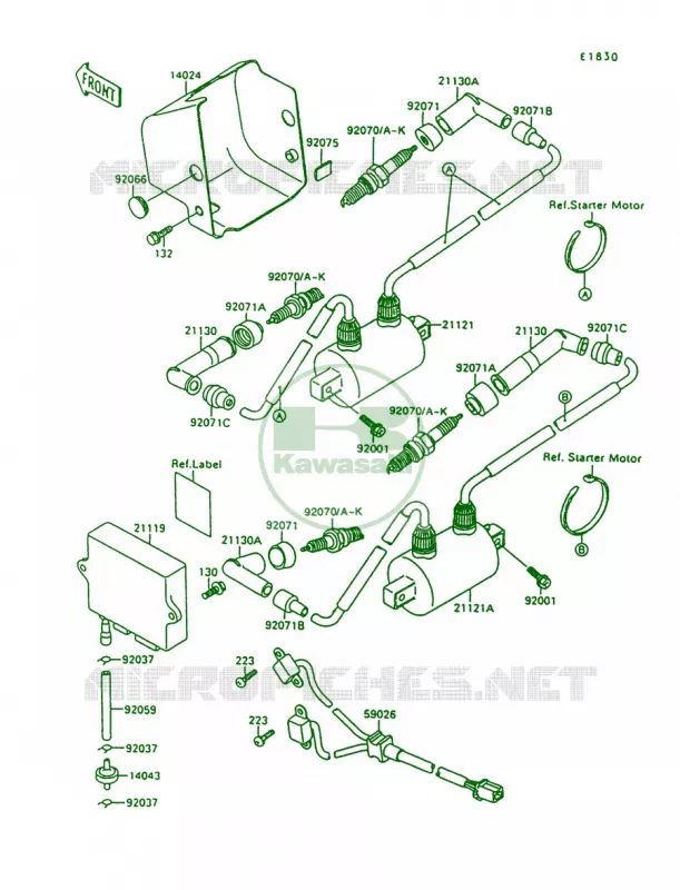 Ignition System Kawasaki MOTOS 1500 1996 Vulcan 1500 L  VN1500-C3