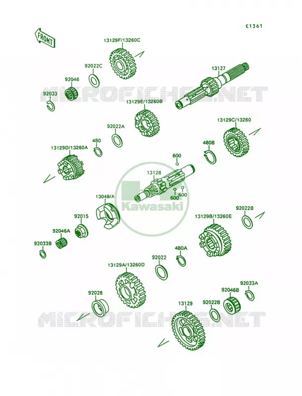 Transmission Kawasaki MOTOS 1500 1996 Vulcan 1500 L  VN1500-C3