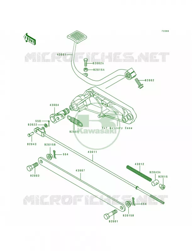Brake PedalTorque Link Kawasaki MOTOS 600 1996 Eliminator 600  ZL600-B2