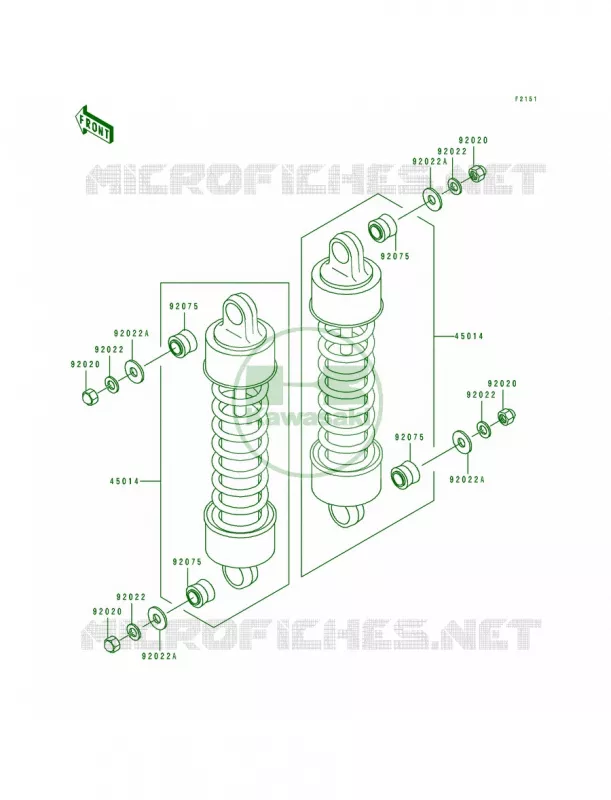 SuspensionShock Absorber Kawasaki MOTOS 600 1996 Eliminator 600  ZL600-B2