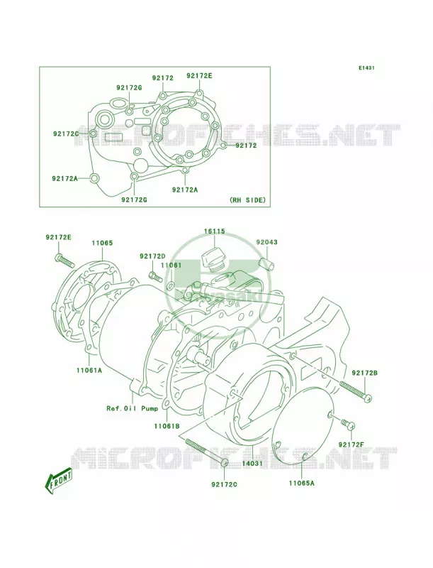 Engine Covers Kawasaki MOTOS 50 2004 KDX50  KDX50-A2