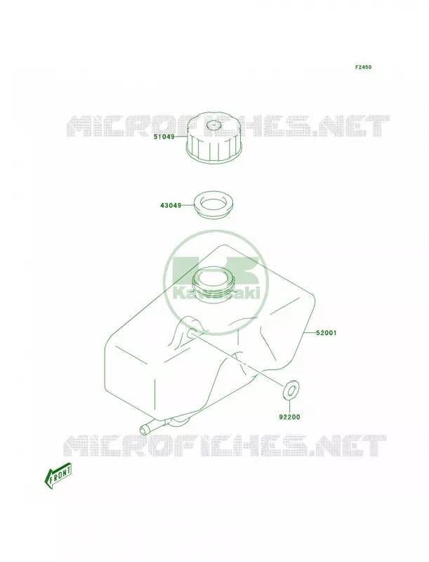 Oil Tank Kawasaki MOTOS 50 2004 KDX50  KDX50-A2