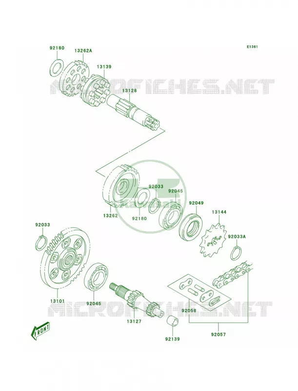 Transmission Kawasaki MOTOS 50 2004 KDX50  KDX50-A2