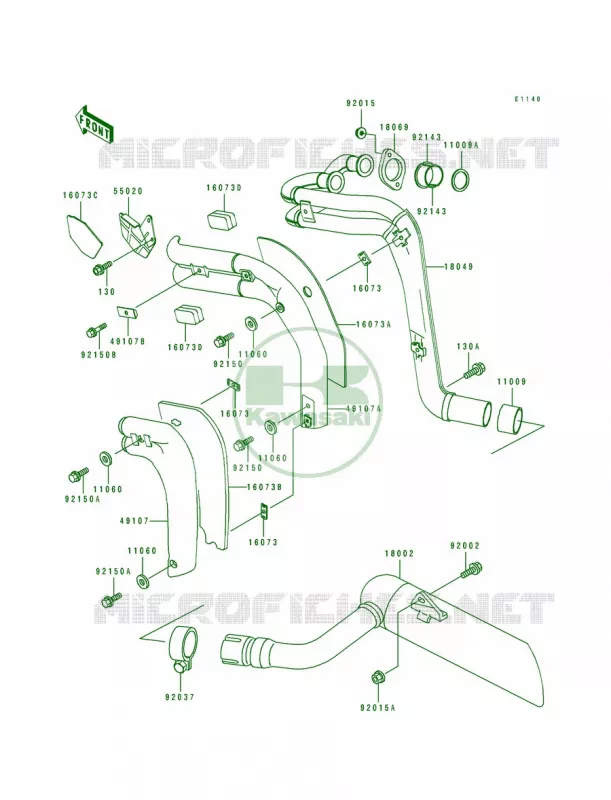 Mufflers Kawasaki MOTOS 250 1994 Eliminator 250  EL250-E4