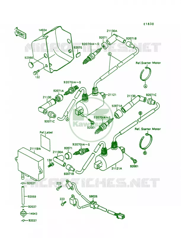 Ignition System Kawasaki MOTOS 1500 1994 Vulcan 88  VN1500-A8