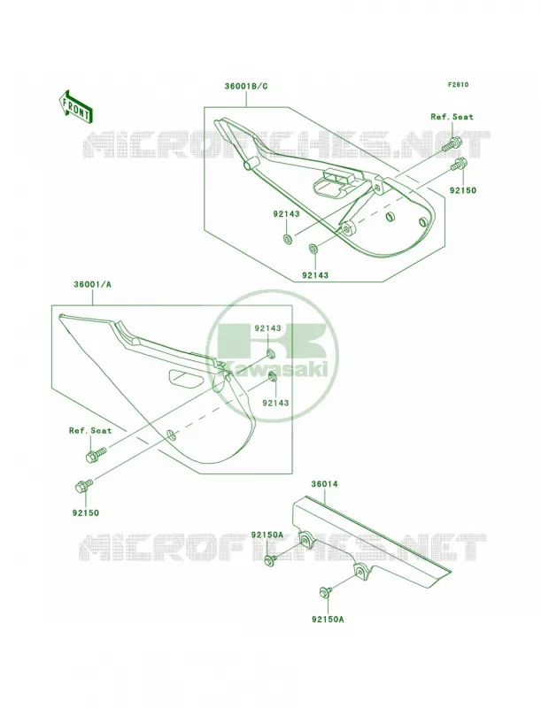 Side CoversChain Cover Kawasaki MOTOS 110 2004 KLX110  KLX110-A3