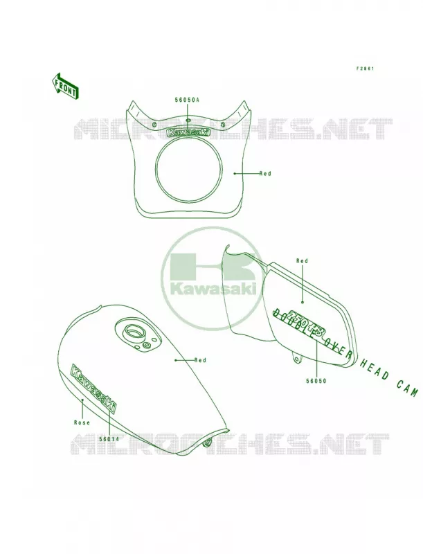 DecalsRedRose Kawasaki MOTOS 250 1992 Eliminator 250  EL250-E2