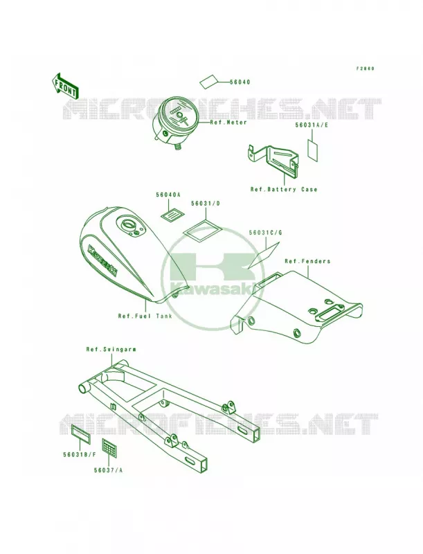 Labels Kawasaki MOTOS 250 1992 Eliminator 250  EL250-E2