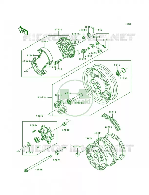 Rear WheelChainCoupling Kawasaki MOTOS 500 1992 Vulcan 500  EN500-A3
