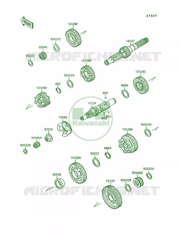 Transmission Kawasaki MOTOS 1500 1992 Vulcan 88  VN1500-A6