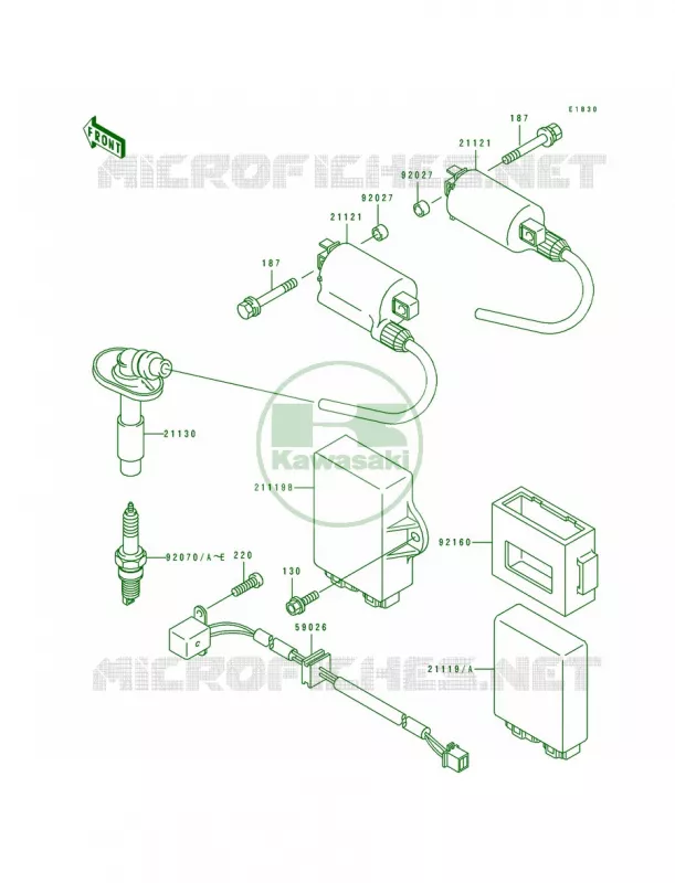 Ignition System Kawasaki MOTOS 250 1991 Eliminator 250  EL250-E1