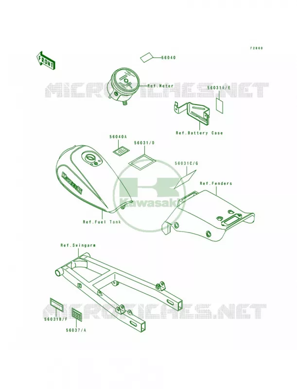 Labels Kawasaki MOTOS 250 1991 Eliminator 250  EL250-E1