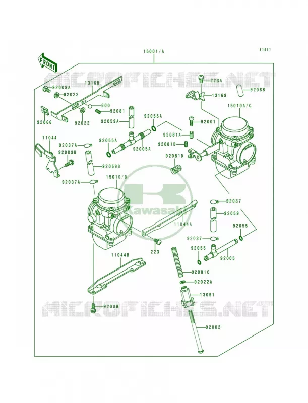 Carburetor Kawasaki MOTOS 500 1991 Vulcan 500  EN500-A2