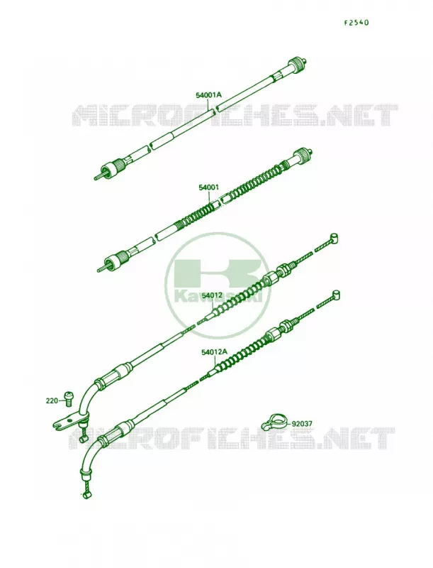 Cable Kawasaki MOTOS 1500 1991 Vulcan 88  VN1500-A5
