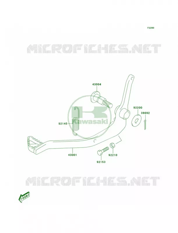 Brake Pedal Kawasaki MOTOS 125 2004 KLX125  KLX125-A2