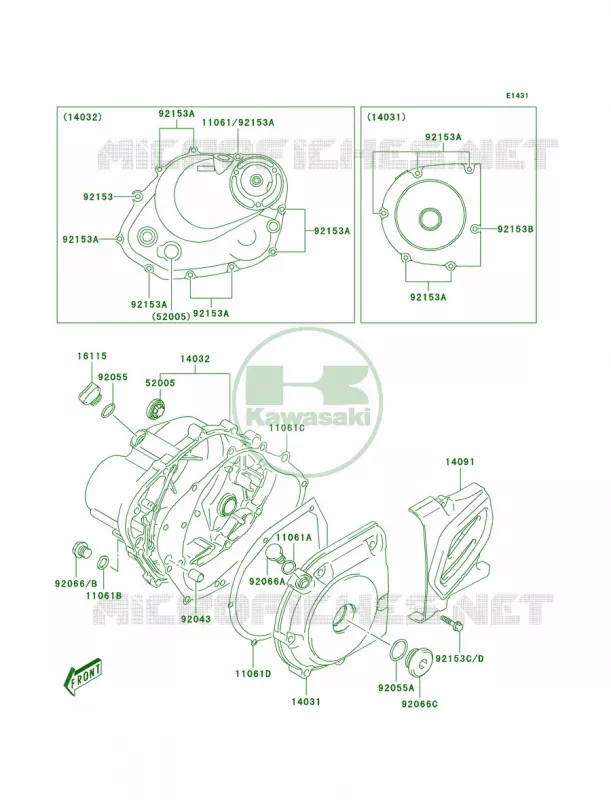 Engine Covers Kawasaki MOTOS 125 2004 KLX125  KLX125-A2