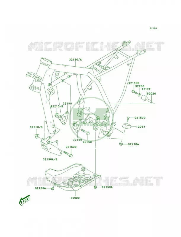 Frame Kawasaki MOTOS 125 2004 KLX125  KLX125-A2