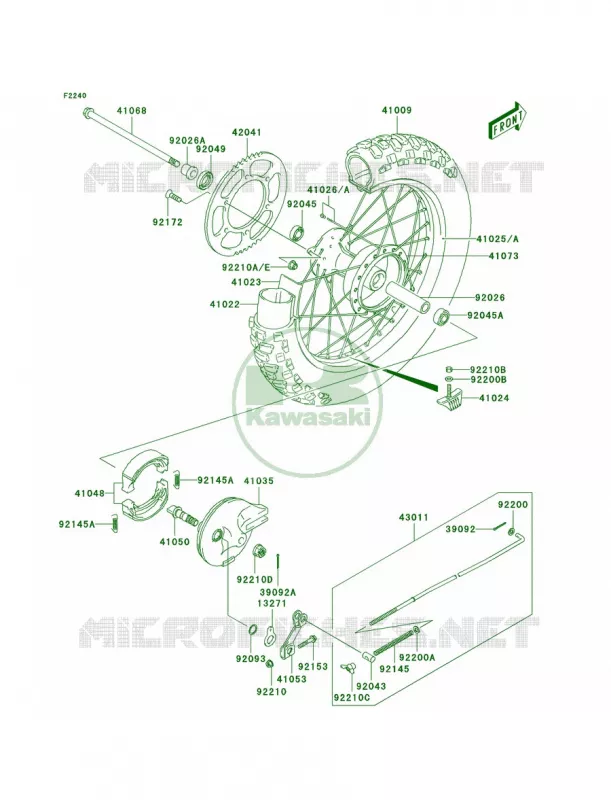 Rear HubA1A2 Kawasaki MOTOS 125 2004 KLX125  KLX125-A2